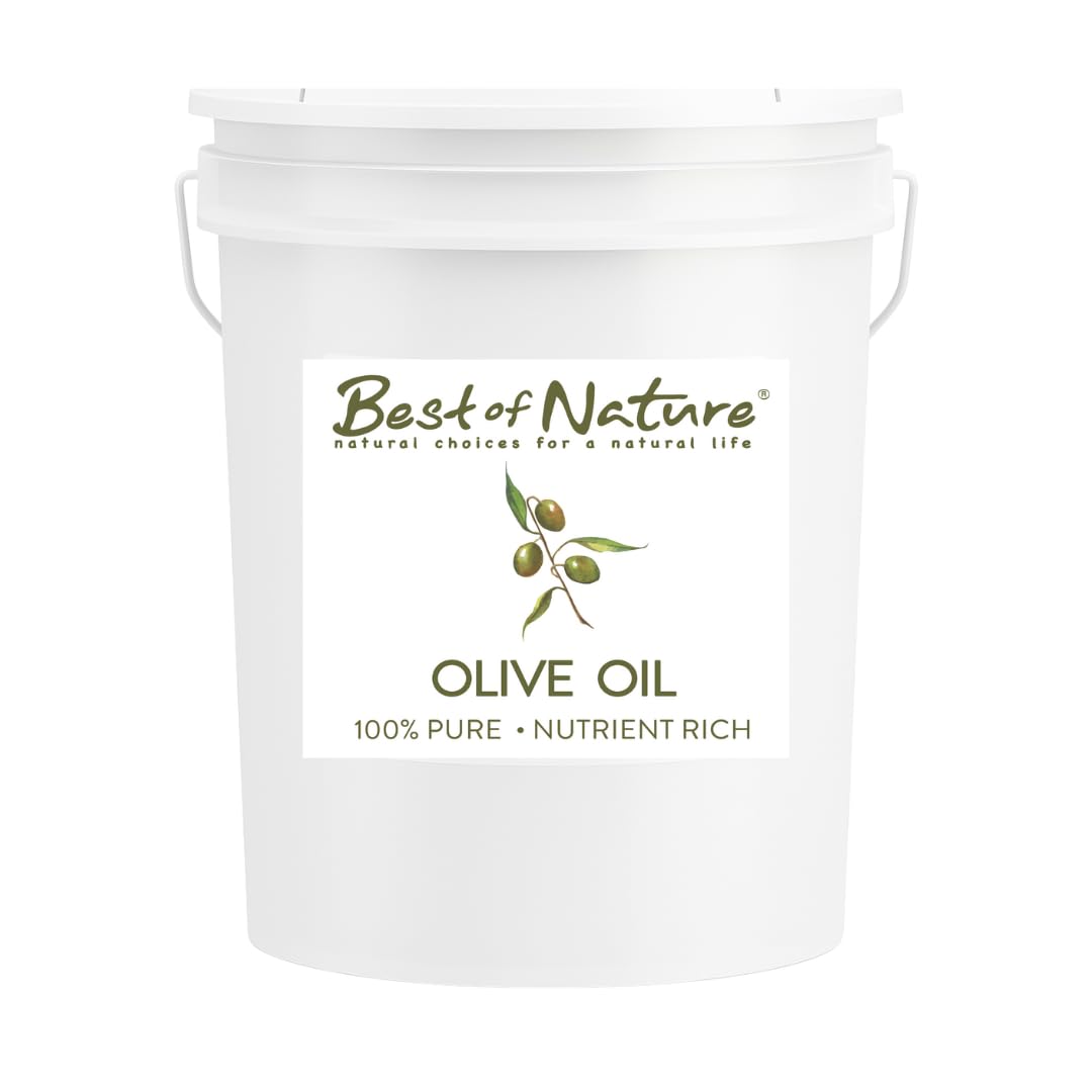 Best of Nature 100% Pure Olive Massage & Body Oil – Cold Pressed, Natural & Unscented Moisturizer for Skin, Hair & Bath, 8 fl oz