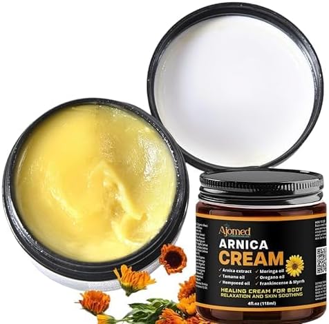 Arnica cream for skin Soothing, healing salve, bruising, body oil Handmade herbal massage cream with arnica extract, Tamanu oil, Oregano oil, Moringa oil, Frankincense and Myrrh-Body 4fl.oz