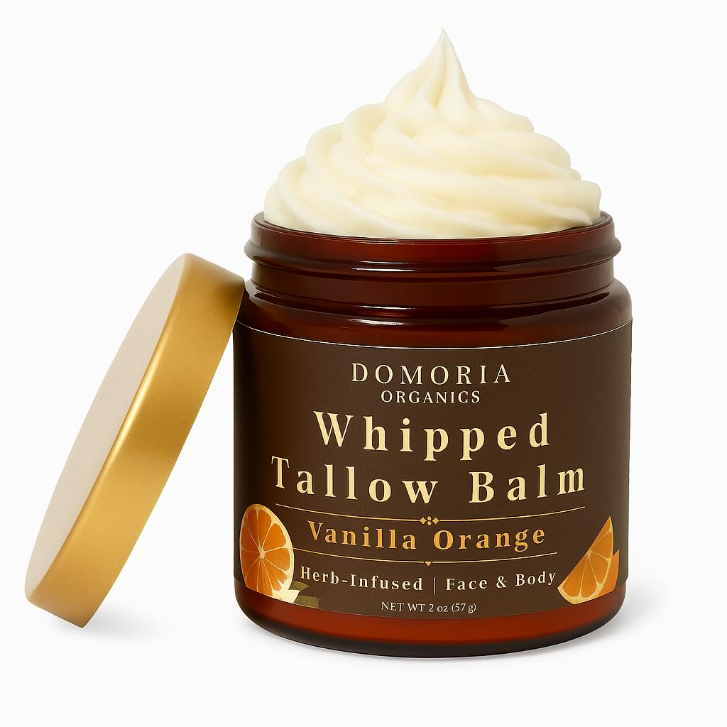 Handmade Whipped Tallow Balm - Holiday Edition Cinnamon Sugar - Grass-Fed, Nutrient-Rich Moisturizer for Dry Sensitive Skin (Value Size)