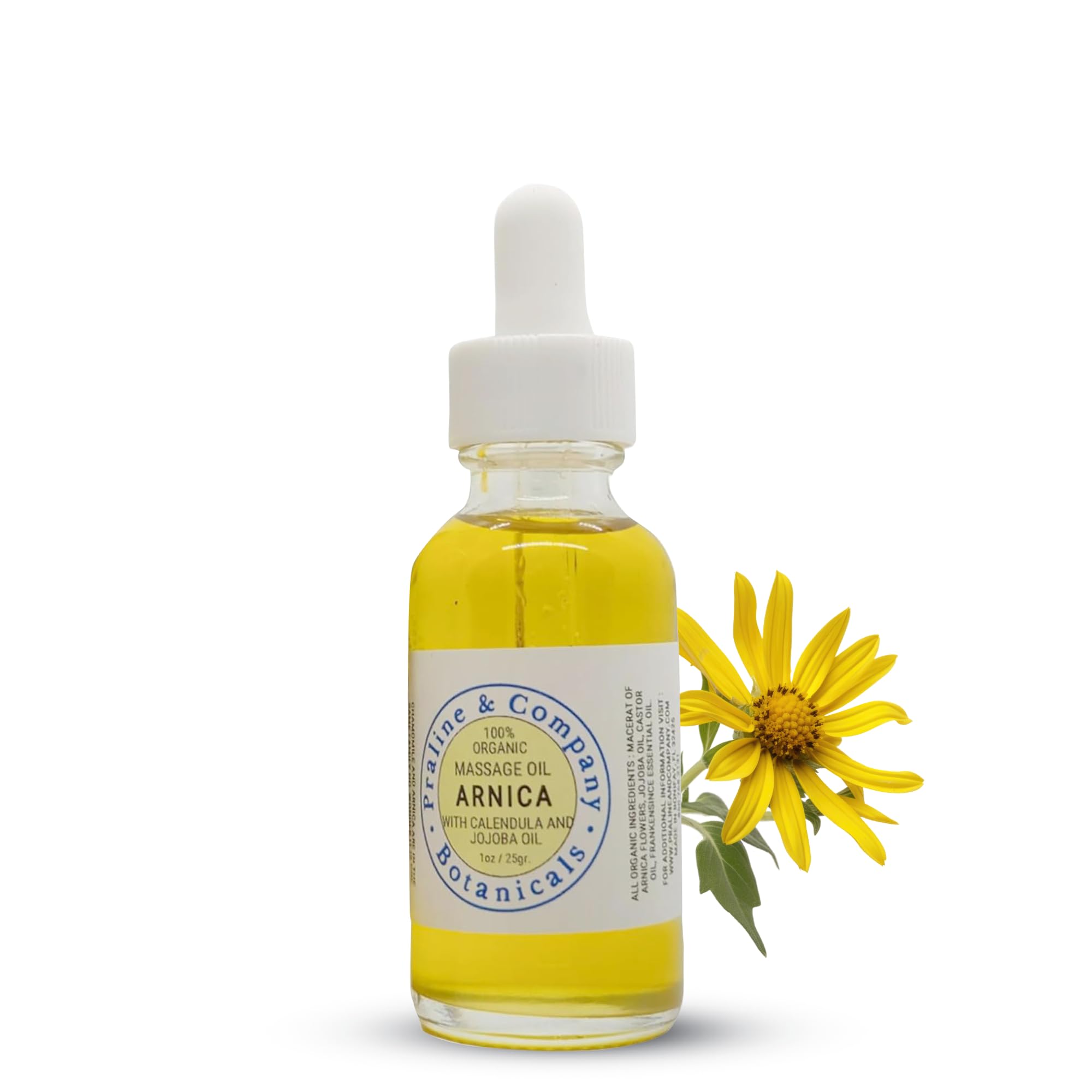 Comfrey Massage Salve - 100% Organic & Natural Herbal Salve - Handmade Salve Ointment with Macerate of Arnica, Argan & Castor Oil - Soothing Body Balm for Relief & Relaxation - 1oz